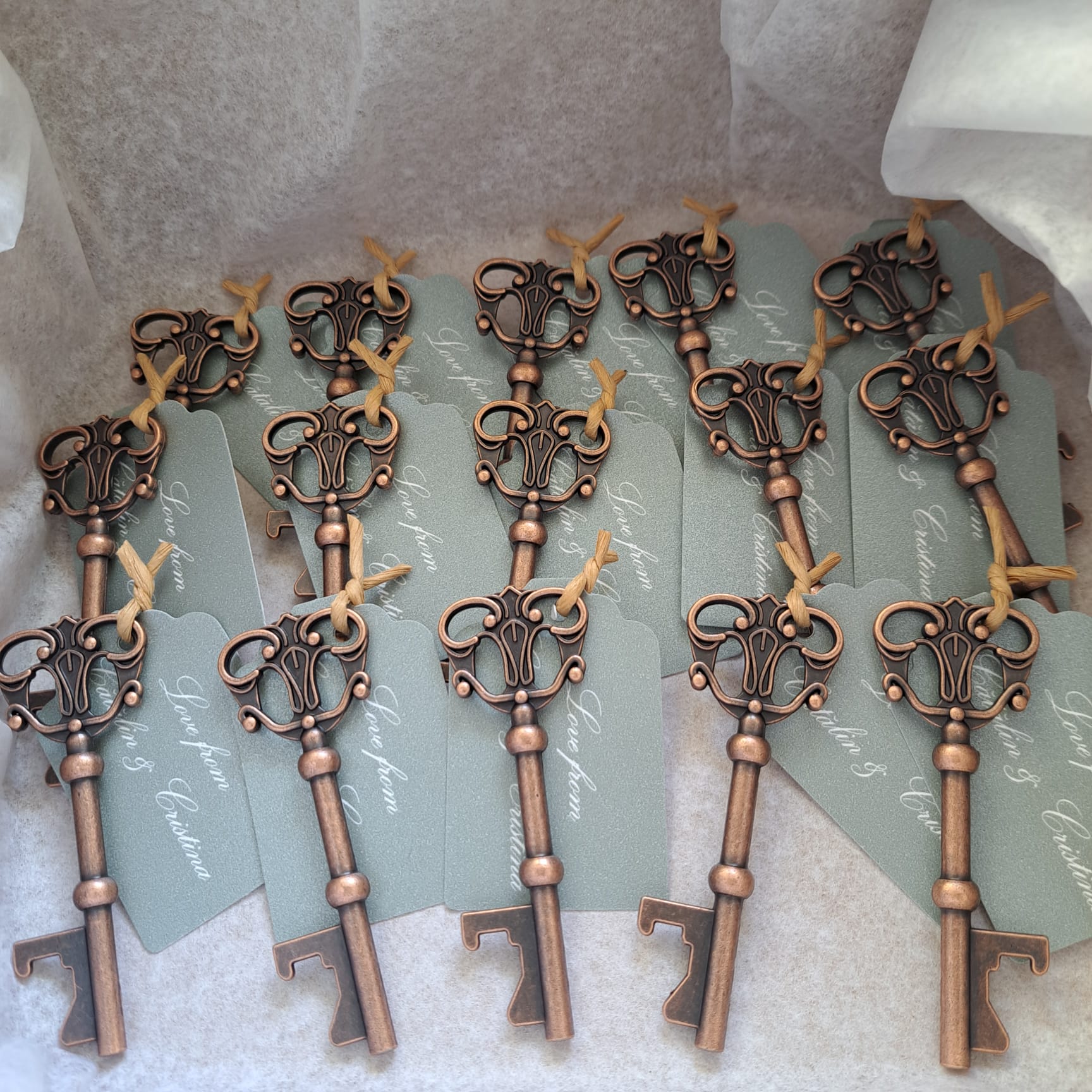 Mărturie desfăcator cheie vintage idee personalizare